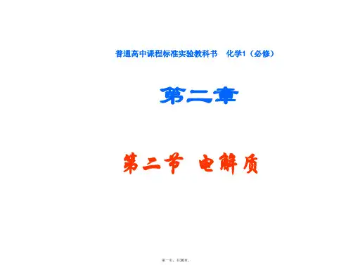 鲁科版高中化学必修一 2.2 电解质(共30张PPT)