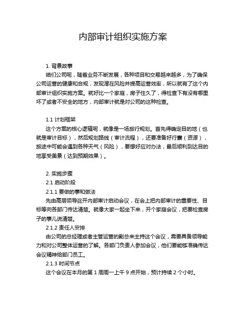 内部审计组织实施方案