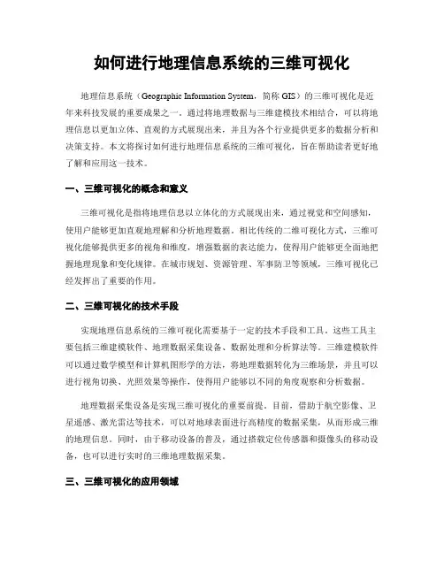 如何进行地理信息系统的三维可视化