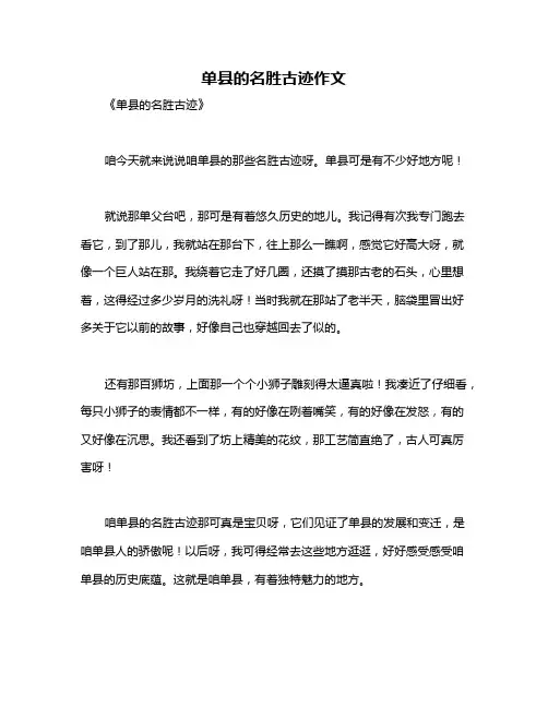 单县的名胜古迹作文
