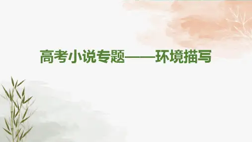 高考小说专题——环境描写