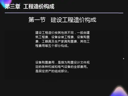 建设工程费用项目构成