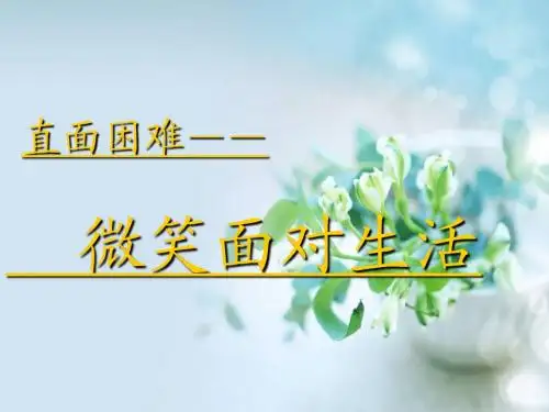 主题班会《直面挫折---微笑面对生活》PPT课件64569