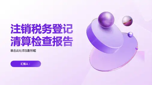 注销税务登记清算检查报告