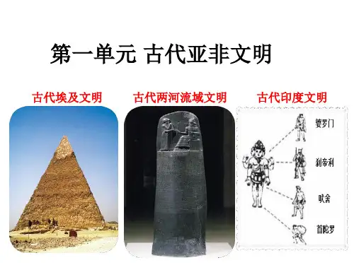 部版编九年级上册 第一单元古代亚非文明复习课件(共21张PPT)