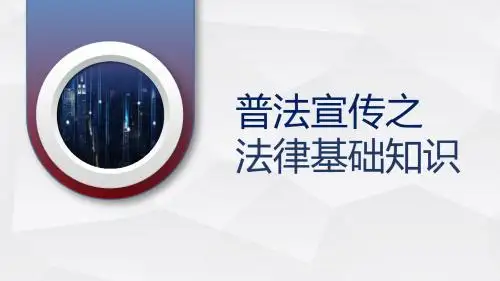 简约大气普法宣传之法律基础知识PPT模板