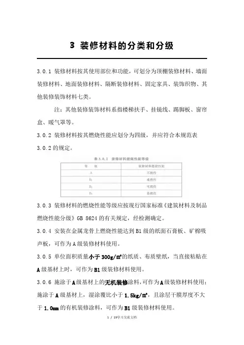 建筑内部装修设计防火规范 GB50222-2017