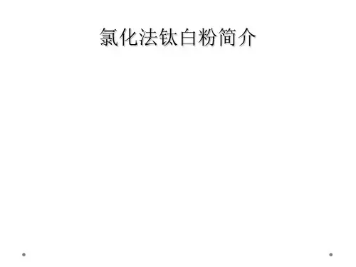 氯化法钛白粉简介