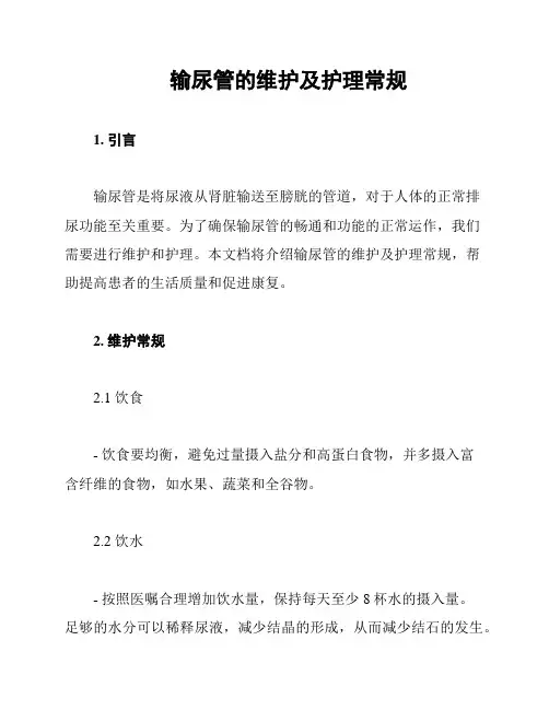 输尿管的维护及护理常规