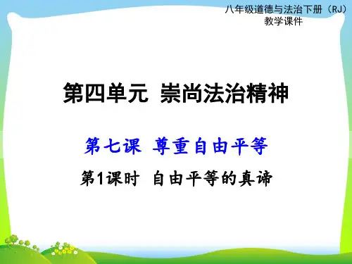 第1课时 自由平等的真谛
