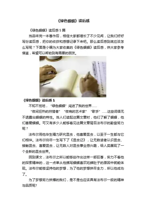 《绿色蝈蝈》读后感