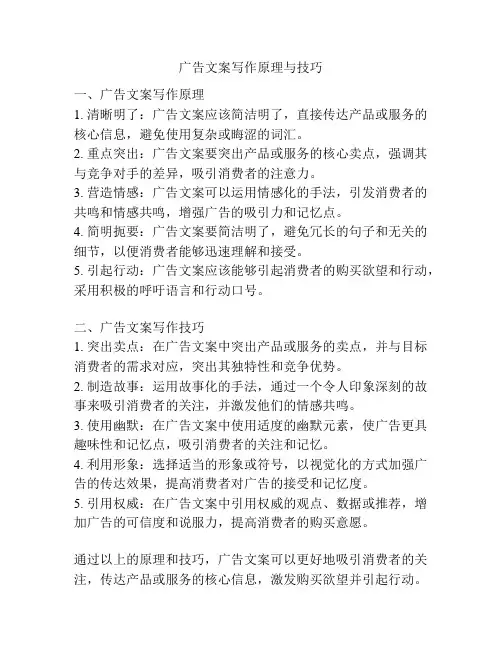 广告文案写作原理与技巧