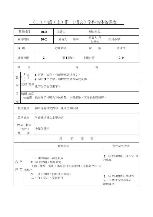 10.哪吒闹海