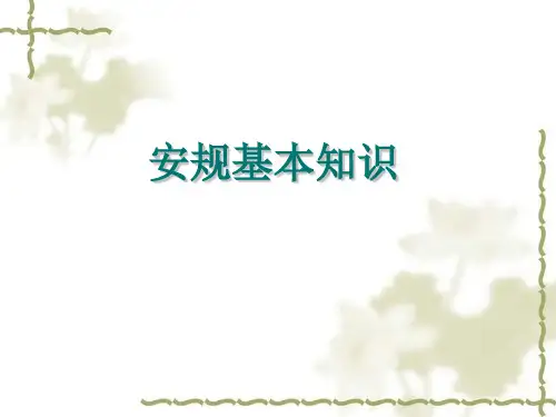 安规基本知识PPT课件