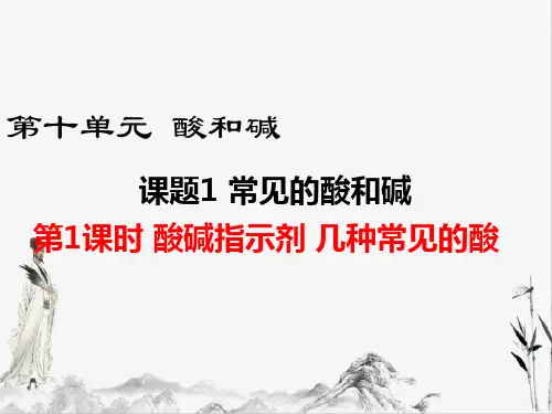九年级化学下册第1课时  酸碱指示剂  几种常见的酸课件