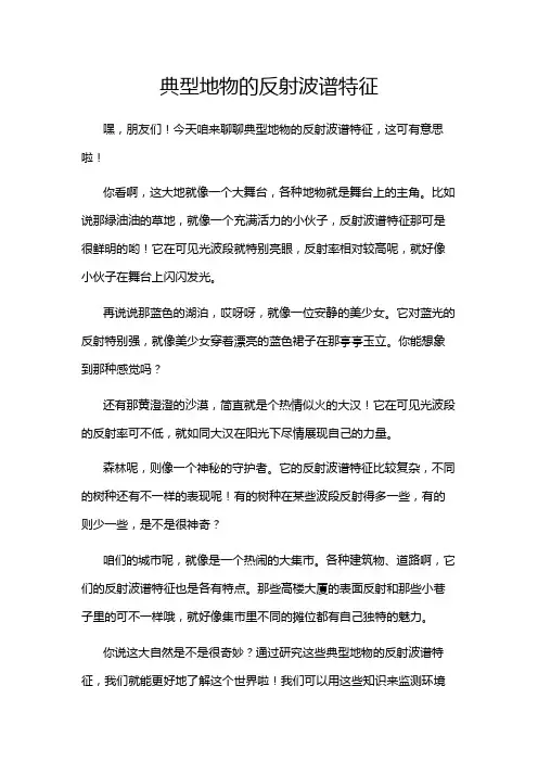 典型地物的反射波谱特征