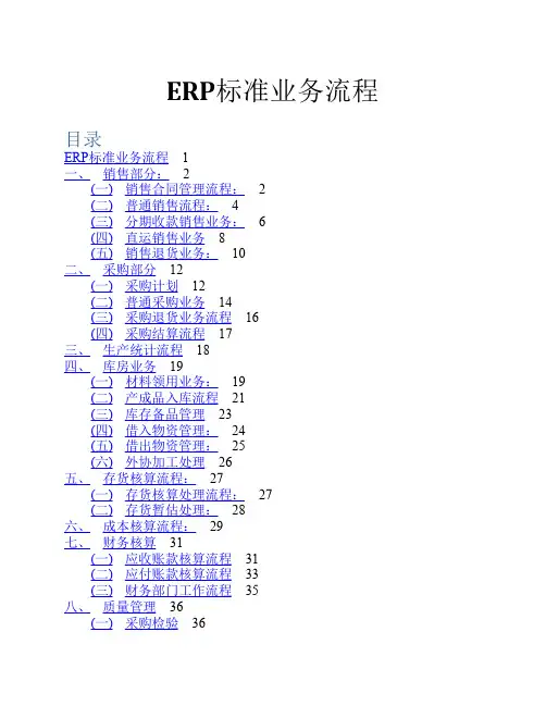 ERP标准业务流程图