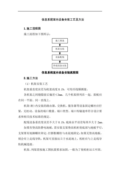 信息系统室内设备安装工艺及方法