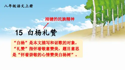 八年级上册语文教学课件《白杨礼赞》