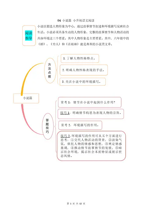 小升初语文阅读【小说篇】