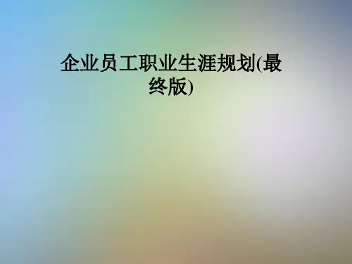 企业员工职业生涯规划(最终版)