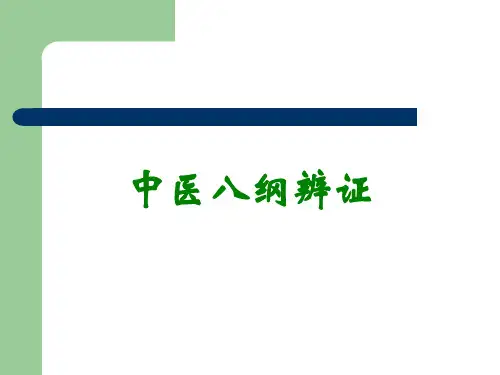 中医八纲辨证