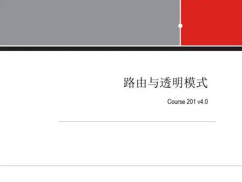 FortiGate防火墙 路由与透明模式精品PPT课件