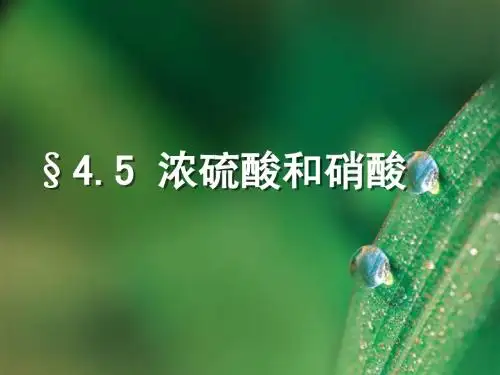 硫酸硝酸(精品课件)