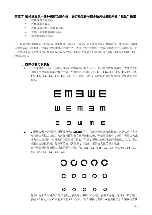 5各种视标功能介绍