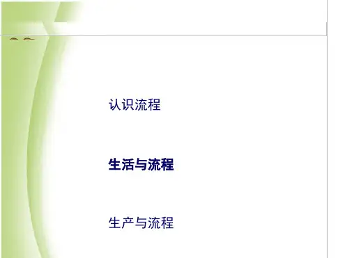 高中通用技术 第二单元 流程与设计 生活和生产中的流程共2课时2课件 苏教版必修2