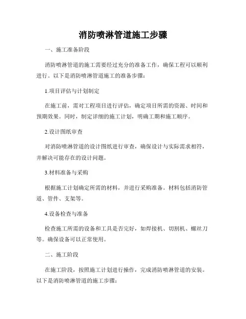 消防喷淋管道施工步骤