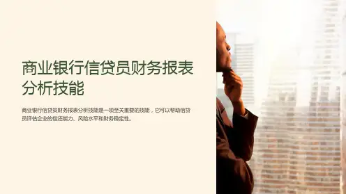 商业银行信贷员财务报表分析技能