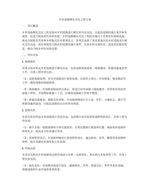 乡村道路硬化亮化工程方案