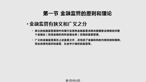 金融监管PPT课件