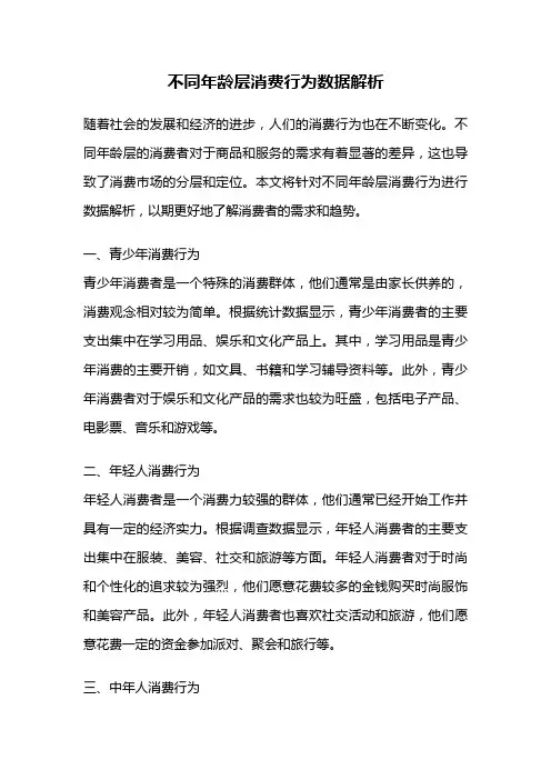 不同年龄层消费行为数据解析