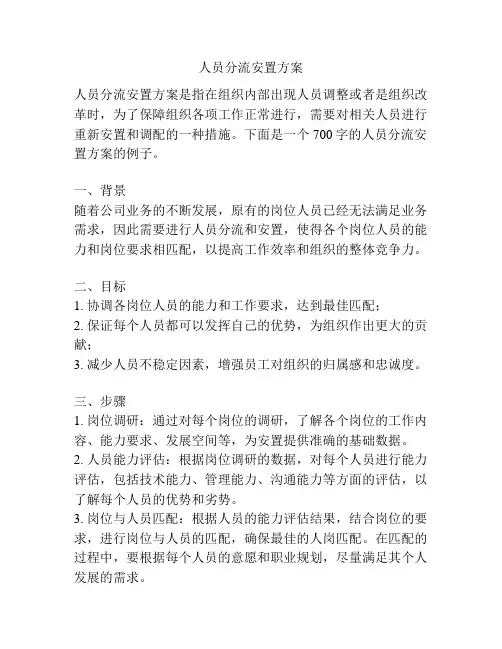 人员分流安置方案