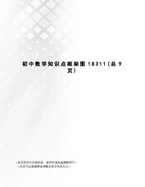 初中数学知识点框架图