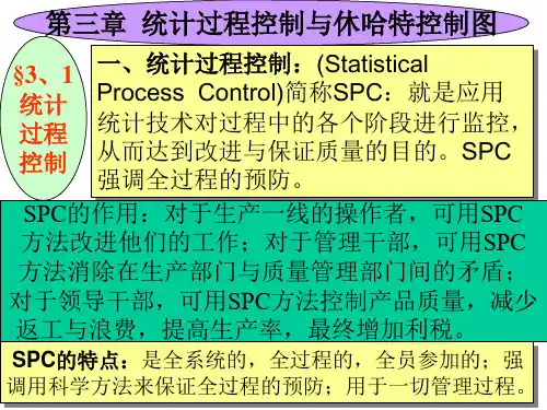 质量管理统计过程控制与休哈特控制图培训课件