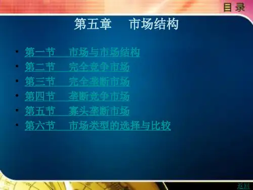经济学基础(第2版)第五章  市场结构
