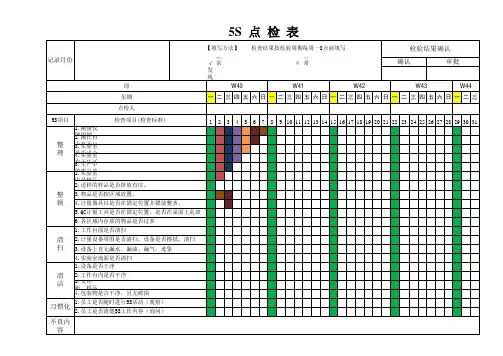 5S点检表