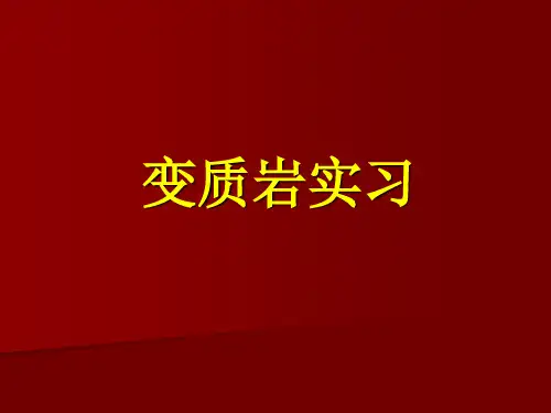地质大矿物学实习课件05变质岩实习