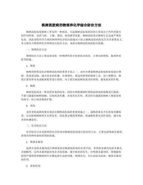 桃树流胶病的物理和化学综合防治方法