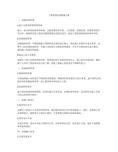 工程质量改进措施方案