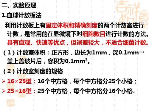 微生物实验显微镜直接计数法
