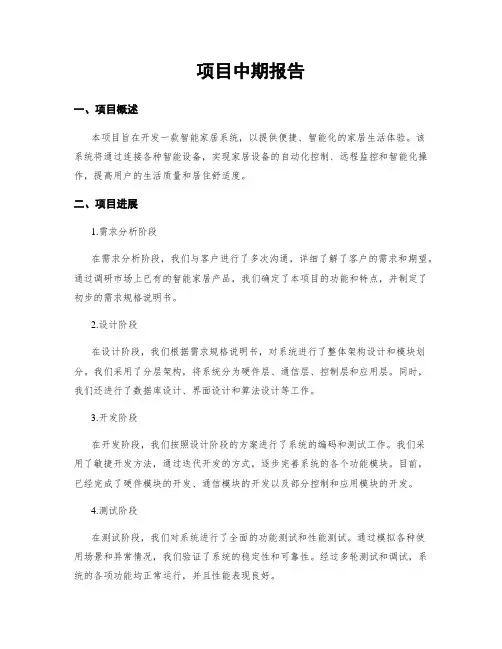 项目中期报告