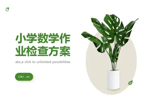 小学数学作业检查方案