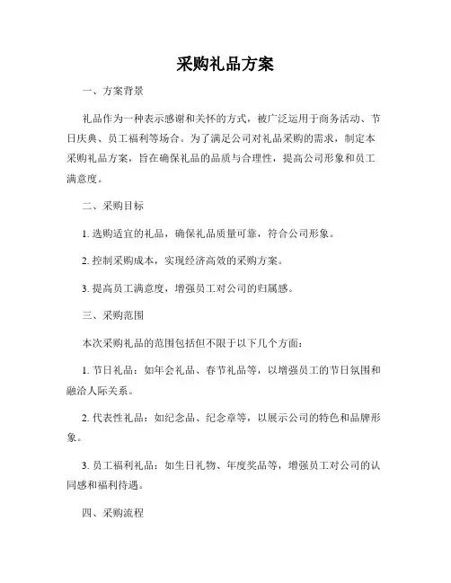 采购礼品方案