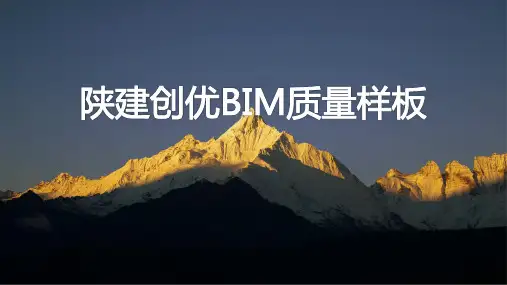 项目创优BIM质量样板