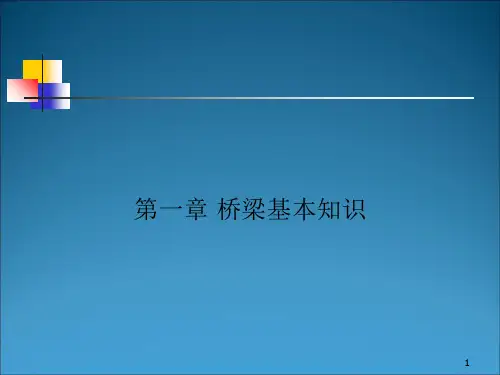桥梁基本知识PPT演示文稿
