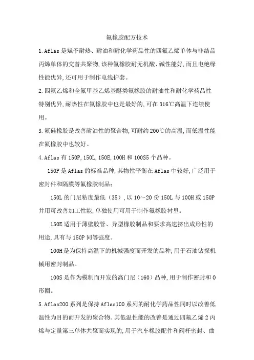 氟橡胶配方技术